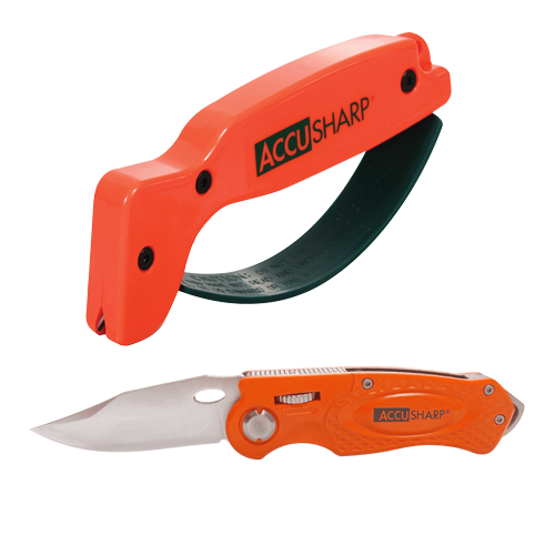 Accusharp Compact Pull-Through Knife Sharpener Orange 083TRAY