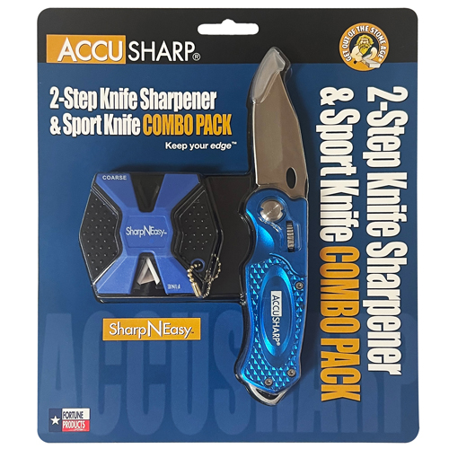 ACCUSHARP DIAMOND 2-STEP KNIFE SHARPENER & SPORT KNIFE COMBO PACK - DIAMOND  PRO - Northwoods Wholesale Outlet