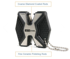 coarse diamond coated rods, fine ceramic polishing rods