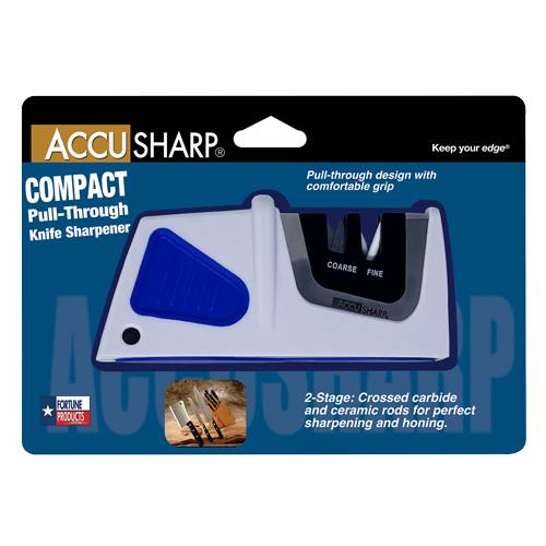 AccuSharp Compact Pull Through Knife Sharpener - Blue .15 lbs
