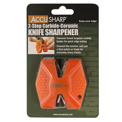 AccuSharp Stone Knife & Tool Sharpening System - Tri-Stone Knife Sharpener  Kit with Mountable Rubber-Grip Base - Quickly Sharpens, Restores, Repairs 